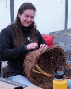 various pictures scrolling through people weaving baskets