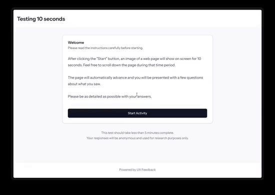 Screenshots of the 3, 2, 1 countdown timer