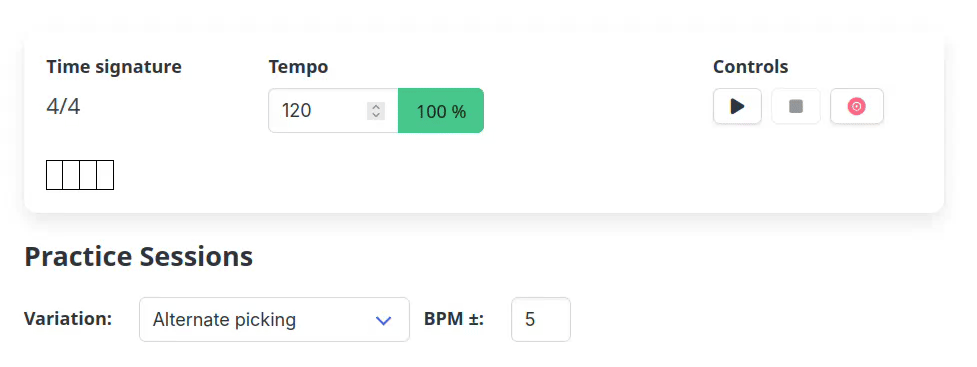 The "BPM ±" label can now be clicked to manually adjust the tempo