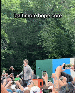 Pants fly through the air at the mosh pit of a Turnstile show