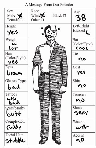 a suspect identification form
