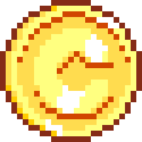 A spinning shiny coin