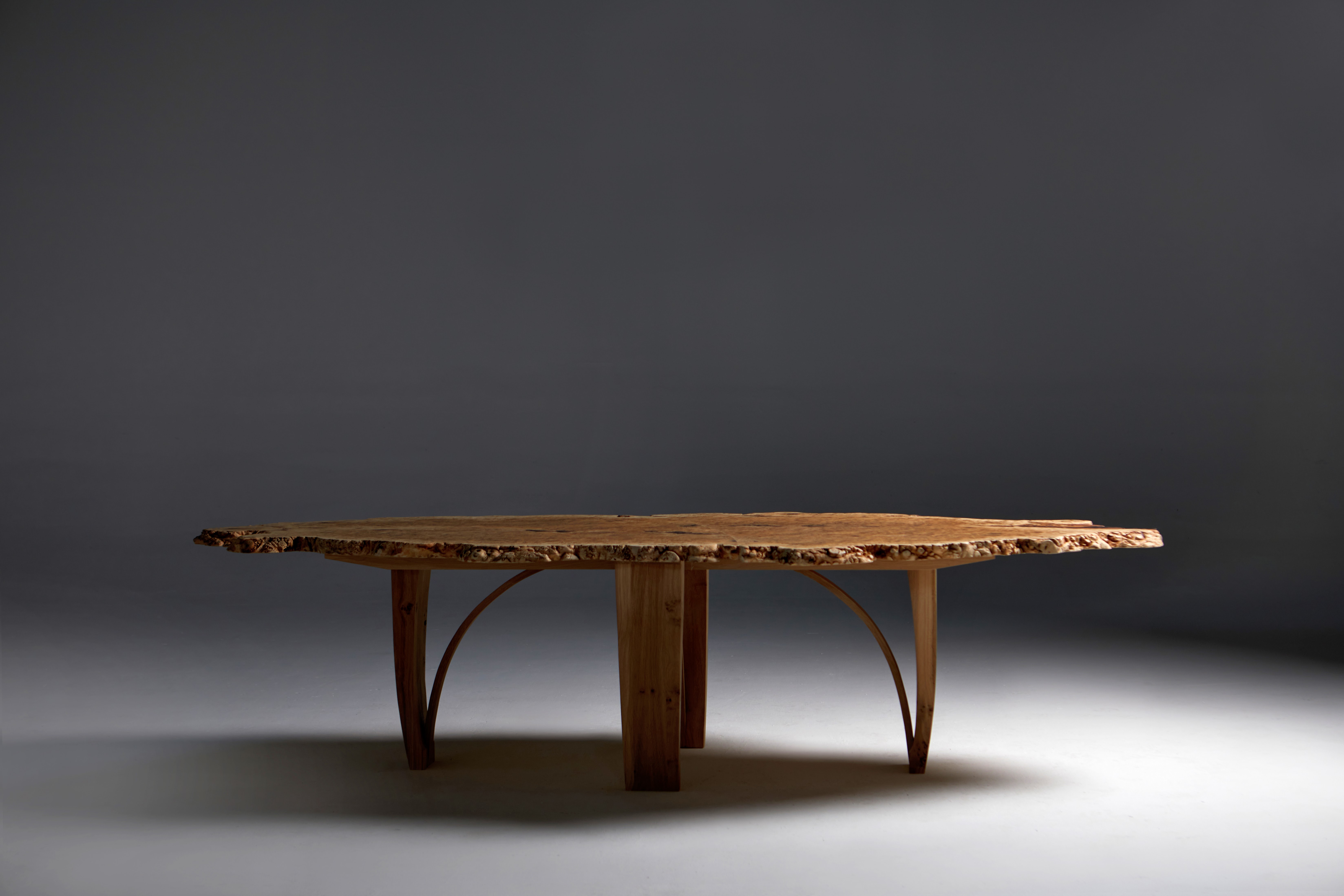 Unique live edge Oak Table. Happy New Year from JONATHAN FIELD.