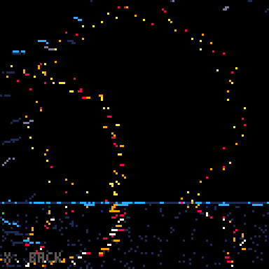 An animated gif of fireworks popping joyfully off into the night sky.