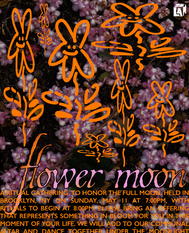 flower moon party invite