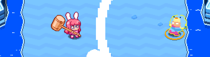 Penguin girl ice skating again, but with a more appropriate cartoony pose before she starts.