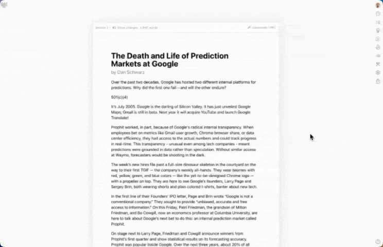 New in Lex: Turn Great Chats into Perfect Prompts