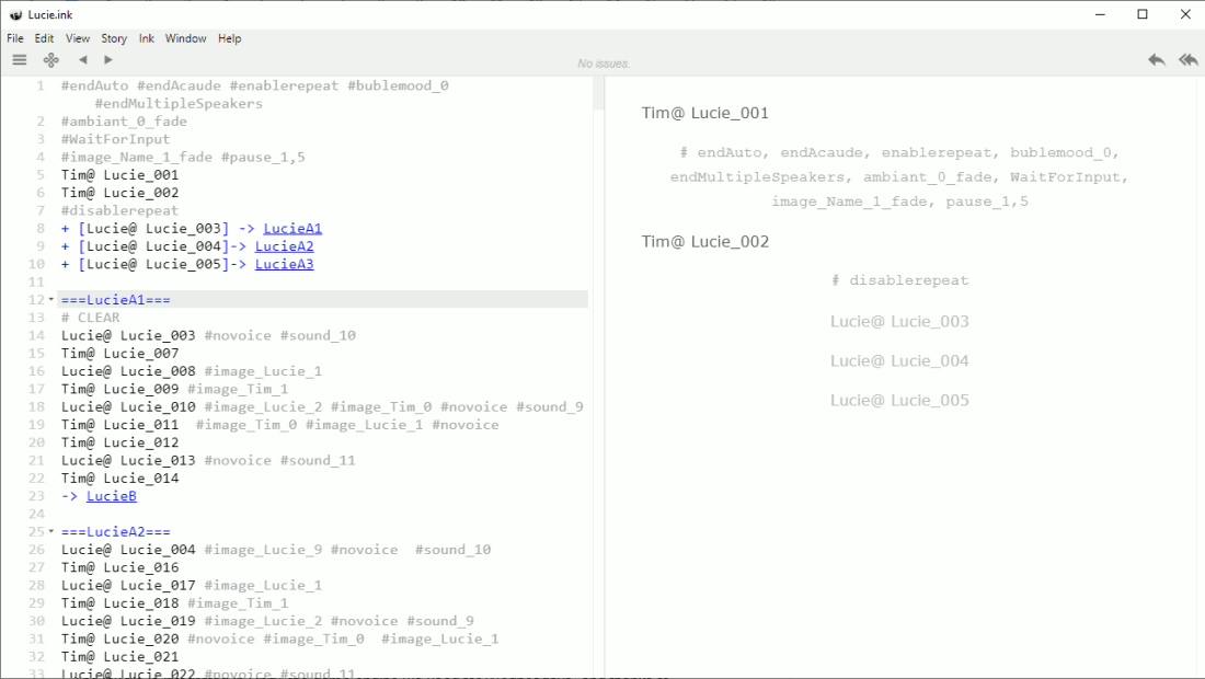 animated gif showing all the steps described before to get to the final version of Lucie's scene