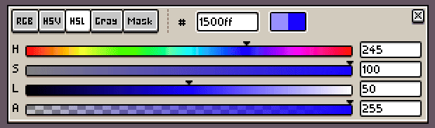 Demonstrating HSL on a color picker