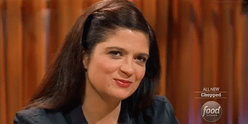 a woman winking at the camera