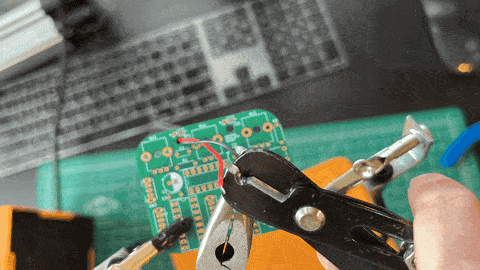 Overhead soldering timelapse