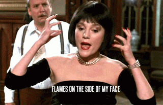 flames on the side of my face meme